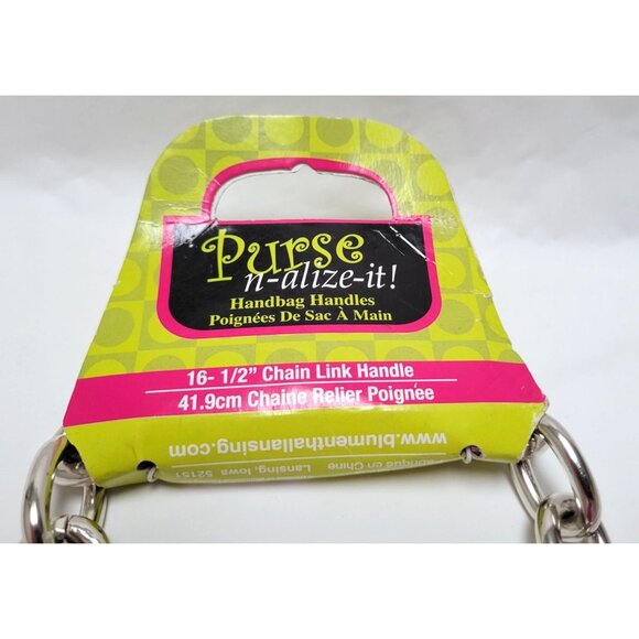 Purse N-Alize-It 16.5" Chain Link Handbag Handle Lobster Claw Clasps Silver-Tone - Picture 2 of 8